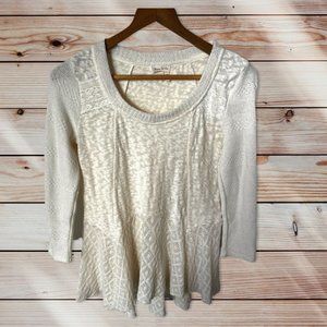 Anthropologie Meadow Rue Cream Tunic Size Small